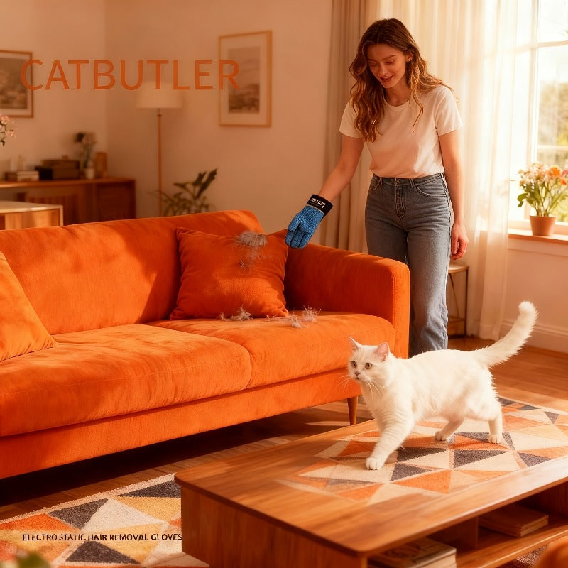 1pc Pet Static Hair Removal Gloves Sticky Hair Clothes Hair Remover Dog Special Brushing Cleaning Gloves