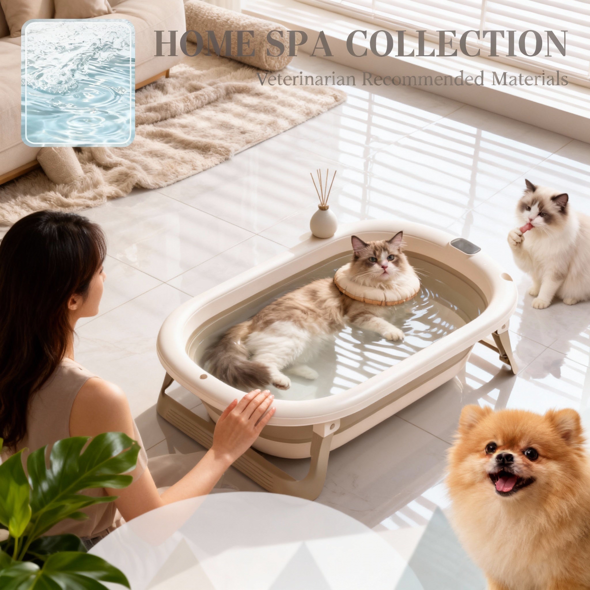 Portable Folding Pet Bathtub, Durable And Non-slip Bathing Tub, Portable Washing Basin, Suitable for Dogs\u002Fcats\u002Fpets And Puppies And Other Small Animals - Non-slip Design - Durable PP Material, Pet-friendly Bathing Solution | Lightweight Bathtub
