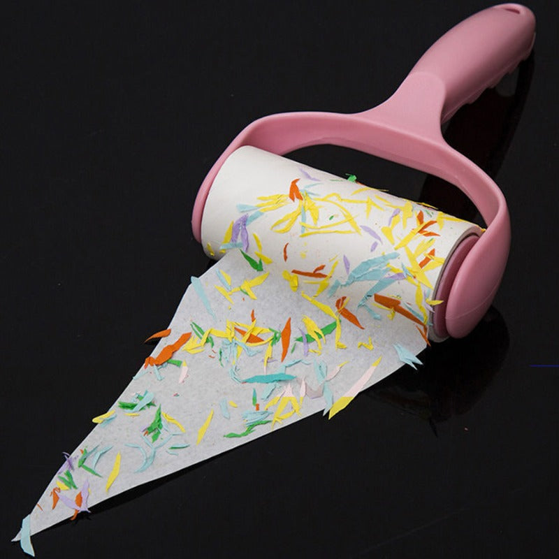 Super Sticky Lint Roller Paper, Designed for Removing Lint And Pet Hair, 50 Sheets Per Roll, Featuring Dual Handles, Suitable for Sweaters, Coats, Knits, Sofas, Carpets, Bedding, And Other Fabrics, Utilizing a Front And Back Rolling Cleaning Method