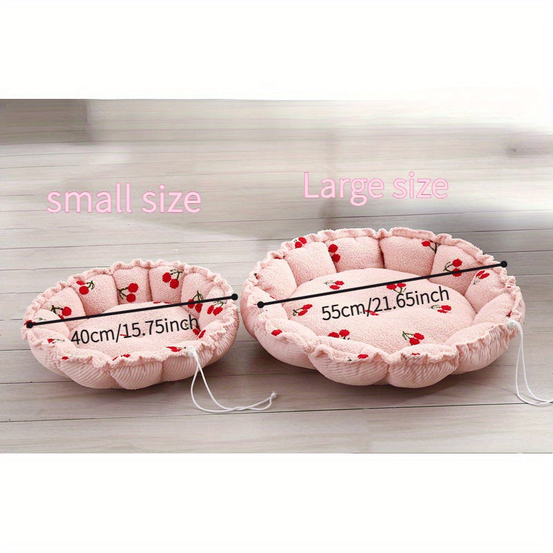 Creative Drawstring Pet Soft Warm Bed - Adjustable Pumpkin-Shaped Pet Nest, Sleeping Bag for Puppies And Kittens, 2-In-1 Adjustable Warm Pet Mattress, Dog And Cat Pet Supplies