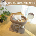 Multi-Tiered Cat Bed And Activity Center with Scratching Posts And a Ladder, Made from Naturally Woven Sisal, Providing a Stable And Cozy Resting Place While Saving Space