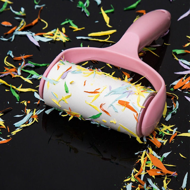 Super Sticky Lint Roller Paper, Designed for Removing Lint And Pet Hair, 50 Sheets Per Roll, Featuring Dual Handles, Suitable for Sweaters, Coats, Knits, Sofas, Carpets, Bedding, And Other Fabrics, Utilizing a Front And Back Rolling Cleaning Method