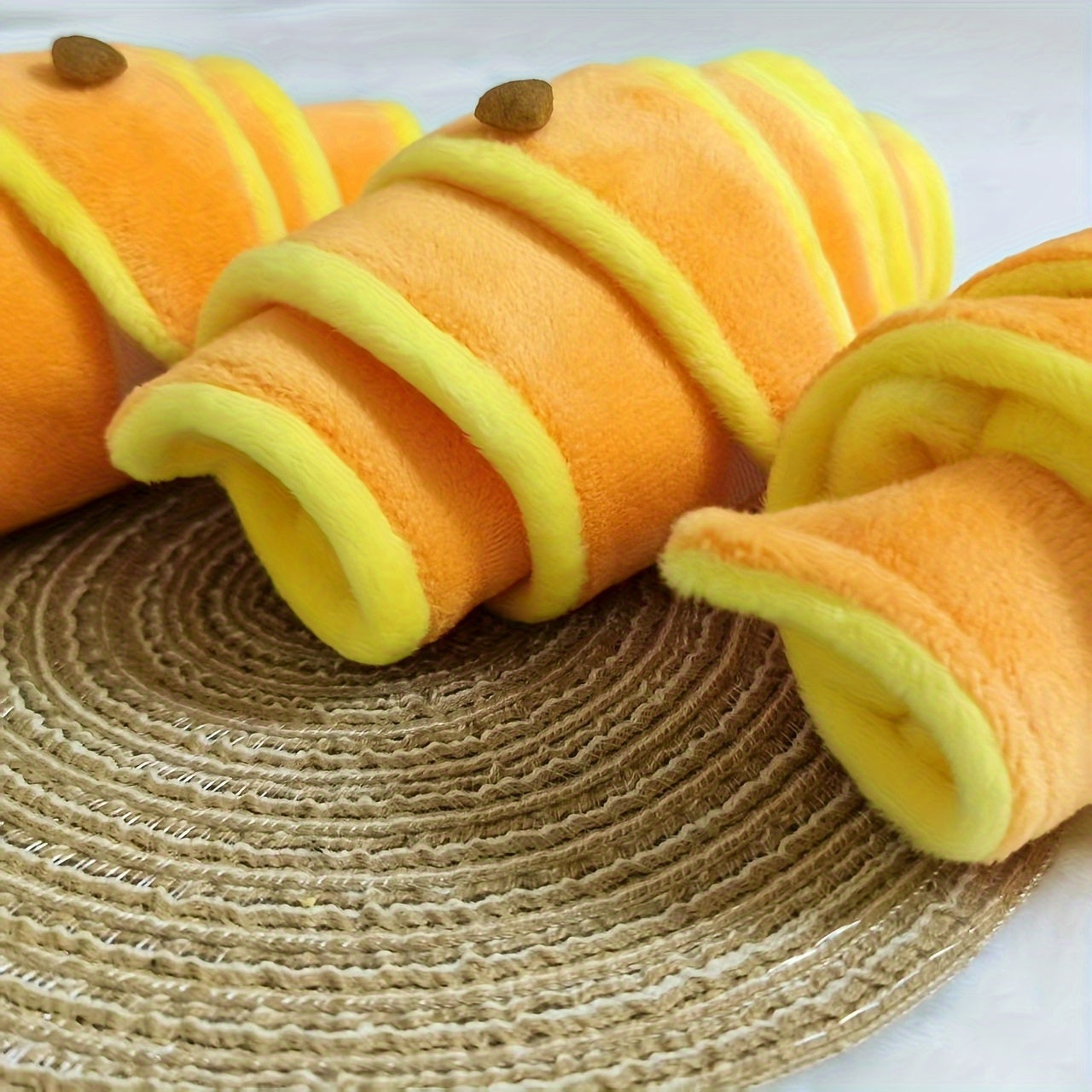 A Pair of Sturdy Plush Dog Toys Featuring Horns And Treat Dispensers - Engaging Hide-And-Seek Toys Designed for Medium-Sized Dogs, Crafted from Soft, Bite-Resistant Plush Material with a Lifelike Appearance