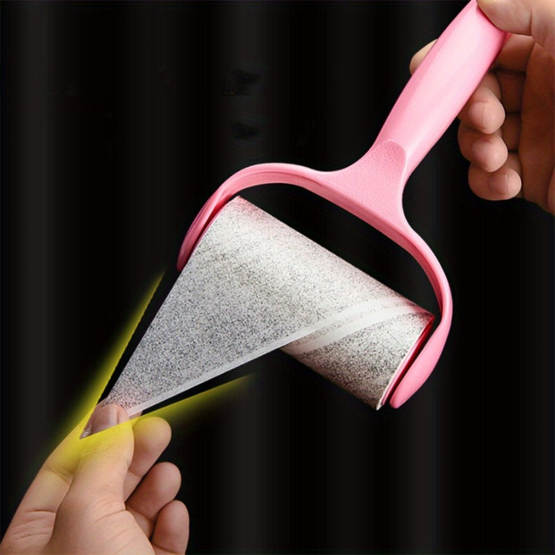 Super Sticky Lint Roller Paper, Designed for Removing Lint And Pet Hair, 50 Sheets Per Roll, Featuring Dual Handles, Suitable for Sweaters, Coats, Knits, Sofas, Carpets, Bedding, And Other Fabrics, Utilizing a Front And Back Rolling Cleaning Method