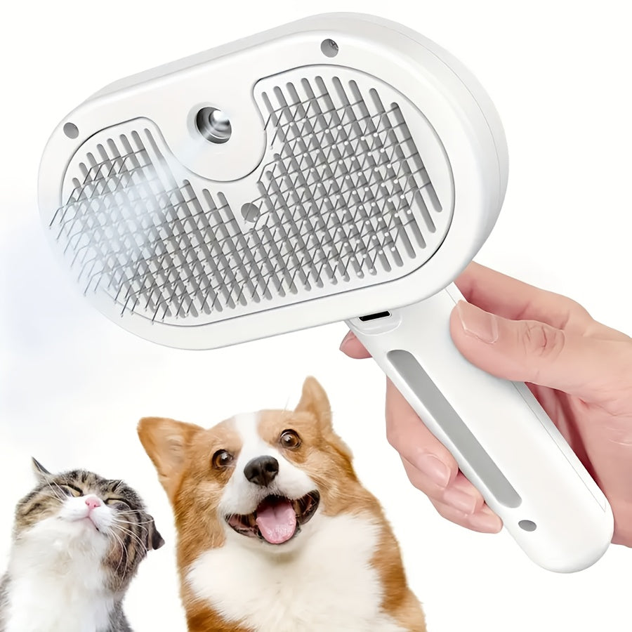 3-In-1 Cat Steam Brush 3-In-1 Cat Steam Brush, Equipped with Steam And Release Buttons, Suitable for Removing And Shedding Indoor Pet Dog Hair