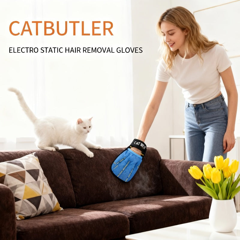 1pc Pet Static Hair Removal Gloves Sticky Hair Clothes Hair Remover Dog Special Brushing Cleaning Gloves