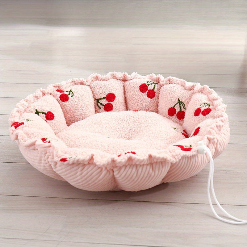 Creative Drawstring Pet Soft Warm Bed - Adjustable Pumpkin-Shaped Pet Nest, Sleeping Bag for Puppies And Kittens, 2-In-1 Adjustable Warm Pet Mattress, Dog And Cat Pet Supplies