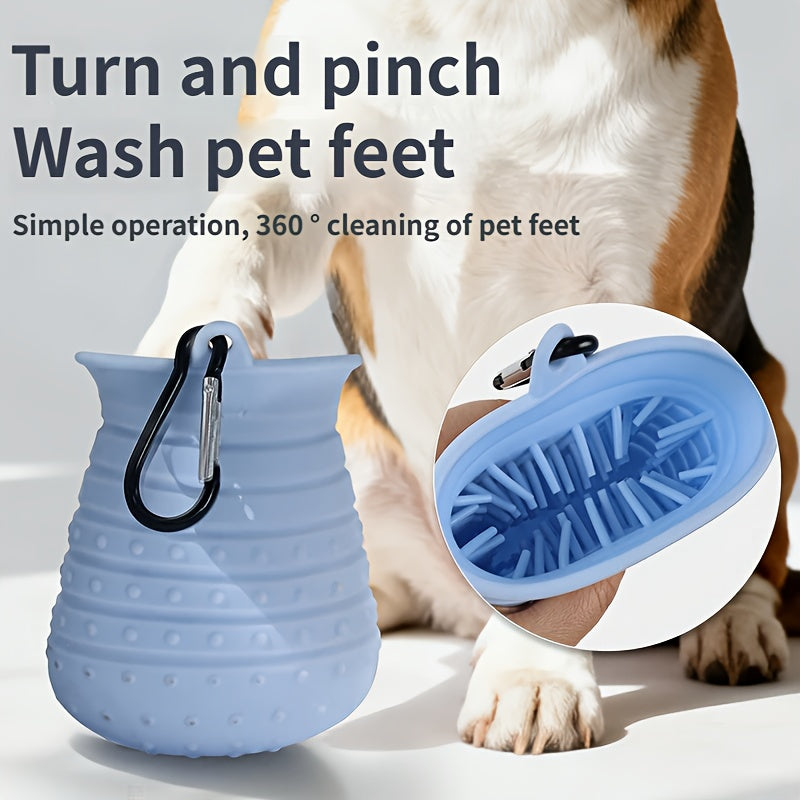 3pcs Pet Paw Cleaning Set with Absorbent Towel& Adjustable Buckle, No Charging Needed, Portable Pet Foot Washer for Dogs& Cats Daily Outdoor Use