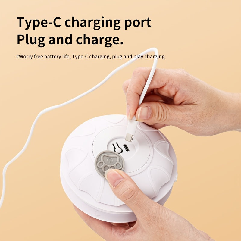 1 Electric Cat Turntable Pet Toy, Self-Entertainment Boredom Relief Gadget with Auto Start\u002FStop Function, Intelligent Cat Teaser with Butterfly Motion for Exercise, Suitable as a Gift for Global Holidays