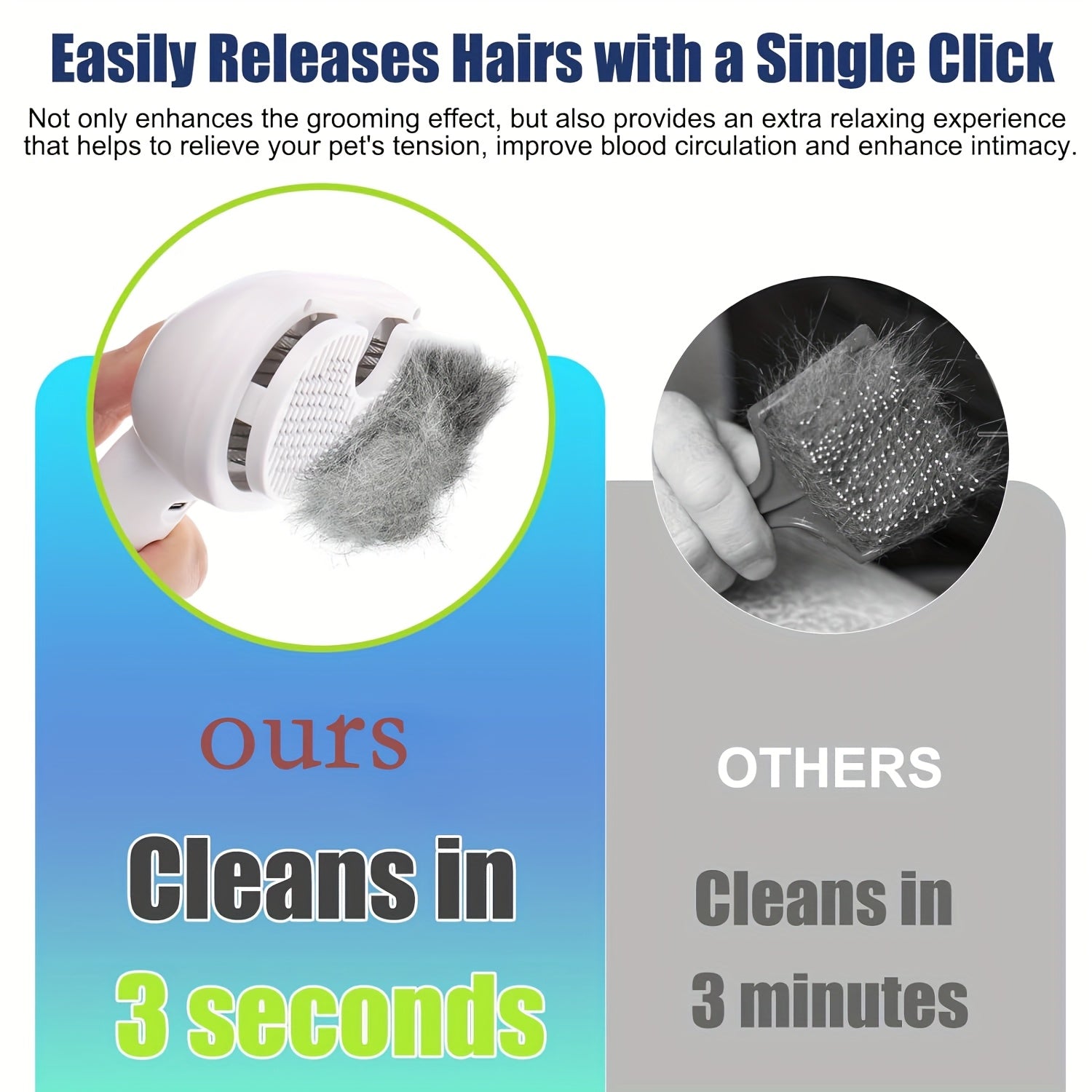 1pc Pet Spray De-Shedding Brush, 3-In-1 Steam Pet Brush, One-Button Self-Cleaning De-Shedding Brush for Cats And Dogs, Anti-Static Pet Grooming Brush, Stainless Steel Pin Brush, USB Rechargeable