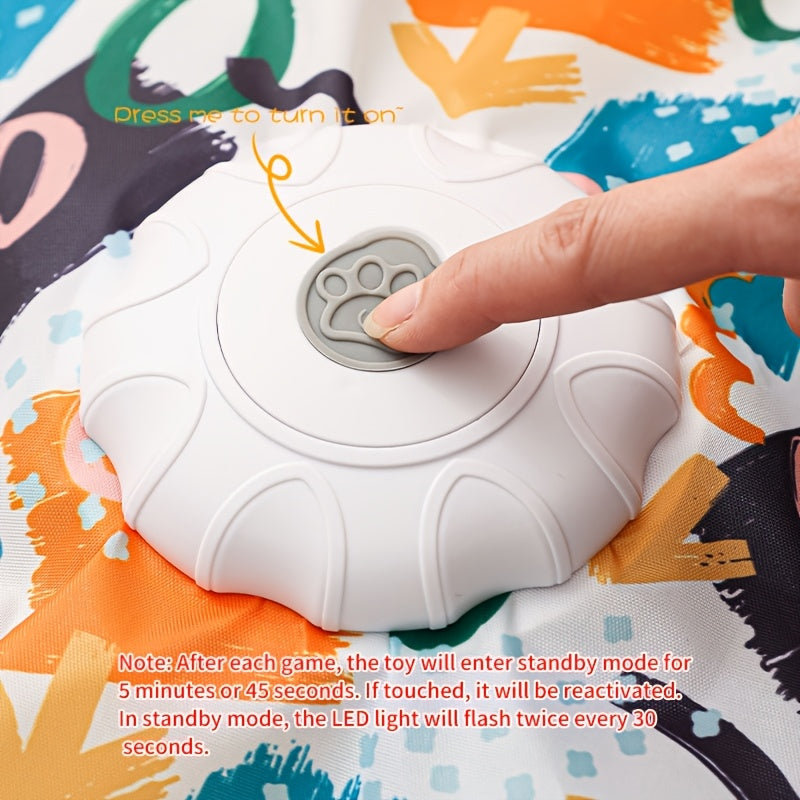 1 Electric Cat Turntable Pet Toy, Self-Entertainment Boredom Relief Gadget with Auto Start\u002FStop Function, Intelligent Cat Teaser with Butterfly Motion for Exercise, Suitable as a Gift for Global Holidays