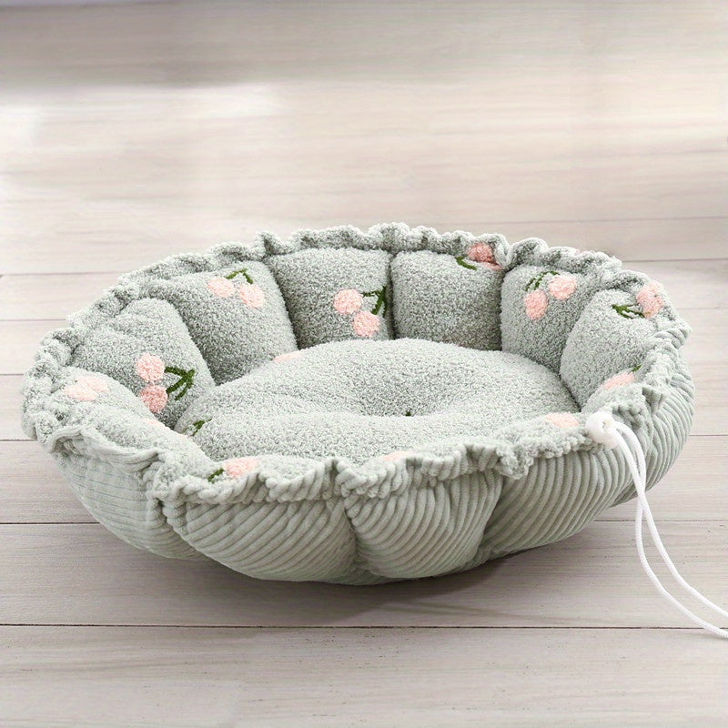 Creative Drawstring Pet Soft Warm Bed - Adjustable Pumpkin-Shaped Pet Nest, Sleeping Bag for Puppies And Kittens, 2-In-1 Adjustable Warm Pet Mattress, Dog And Cat Pet Supplies