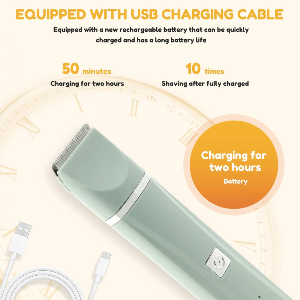 4-in-1 Electric Pet Hair Clipper & Grooming Kit Suitable for Dogs & Cats, Rechargeable Quiet Trimmer Shaver with Low-Voltage Motor for Paw, Face, Body, Ear Hair - Suitable for Paws, Face, Body, Ear Trimming